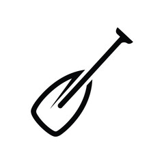 Sleek Paddle for Water Sports. This clean vector graphic depicts an aquatic oar, symbolizing exploration, adventure, and the tranquility of traversing liquid environments. Perfect for modern design.