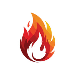 Vibrant Fire Flame Icon. Dynamic, bold inferno illustration embodying passion, power, and intensity. Perfect for designs needing a powerful, energetic emblem.