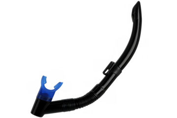 Snorkeling gear floating against clean white backdrop, ready for seamless graphic design placement