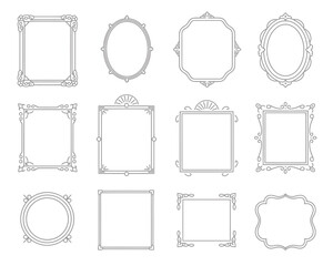 floral flourish decorative frames