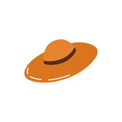 Vector illustration of Elegant autumn hat for women, perfect for seasonal fashion designs, cozy lifestyle graphics, and fall outfit elements