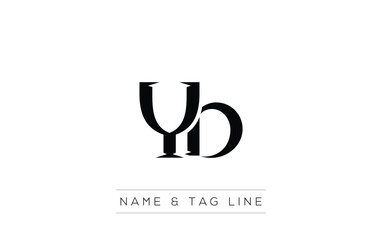 YB logo design. A sophisticated, minimalistic logo design featuring golden stylized typography,  perfect for branding concepts emphasizing luxury, professionalism, and contemporary aesthetics.