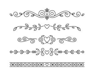 Obraz premium elegant vintage page dividers