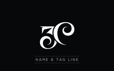 ZC logo design. A sophisticated, minimalistic logo design featuring golden stylized typography,  perfect for branding concepts emphasizing luxury, professionalism, and contemporary aesthetics.