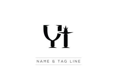 YT logo design. A sophisticated, minimalistic logo design featuring golden stylized typography,  perfect for branding concepts emphasizing luxury, professionalism, and contemporary aesthetics.