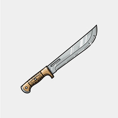Machete icon logo flat vector design