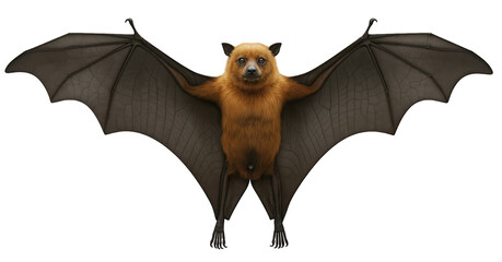 Fruit Bat (Pteropus) on Transparent Background PNG