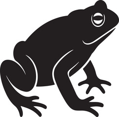 Cute cartoon frog vector illustration on white background