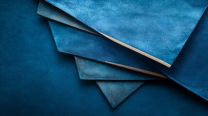 Stacked, deep blue, textured panels