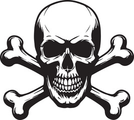 Skull and Crossbones Pirate Symbol A Timeless Icon of Danger Mortality and Rebellious Adventure Classic Design with a Bold Aesthetic