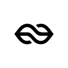 An abstract wavy double arrow design, representing fluid communication, seamless transition, or digital exchange.
