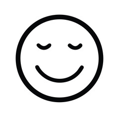 Smiling Face Icon Vector - Happy Emoji Line Art Illustration