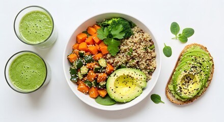 Colorful Vegan Meal Arrangement