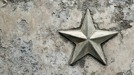 Star on weathered wall