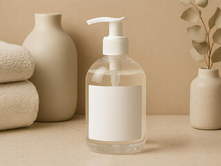 blank soap dispenser mockup