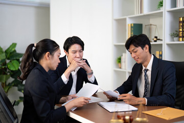 Business Team Collaboration in Modern Office Setting