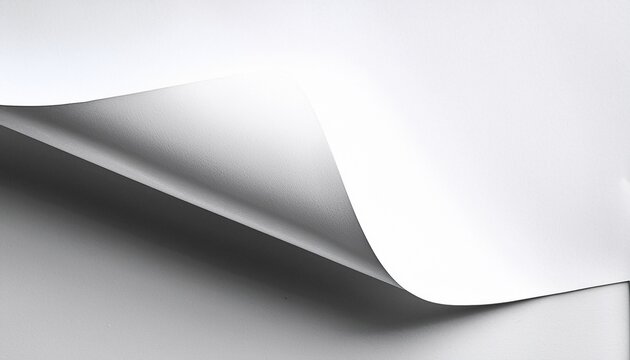 blank page with curled edge corner and shadow rolled up stickers peel banners bent sheet curled page corner isolated on transparent and white background page curl with shadow on blank sheet