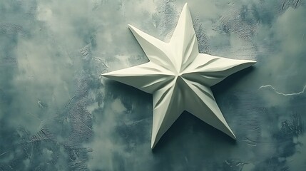 White star on textured backdrop