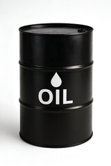 Black Oil Barrel with White Oil Drop Symbol