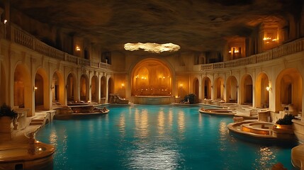 Luxurious underground pool complex