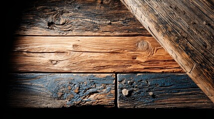 Obraz premium Textured Rustic Wooden Planks with Rich Grain Patterns for Home Decor and Design