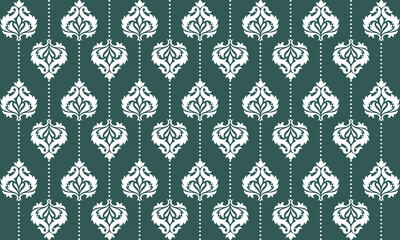damask seamless pattern background. Classical old fashioned damask ornament, royal victorian seamless texture for wallpapers, textile, wrapping
