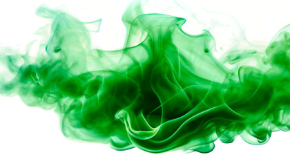 Smoky background. Mist. Green fog. PNG	