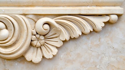 Ornate stone carving detail