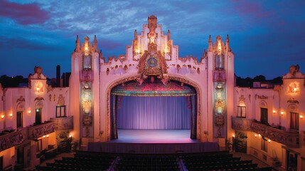 Majestic theater at twilight