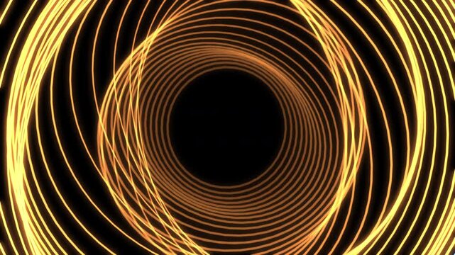 Circles Line Ripples Wobble L Gold Animation Loop