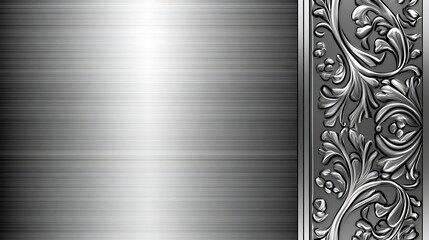 Metallic background with ornate border