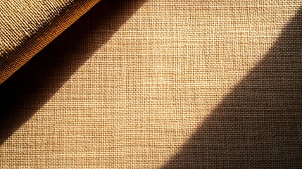 Woven beige fabric with shadows
