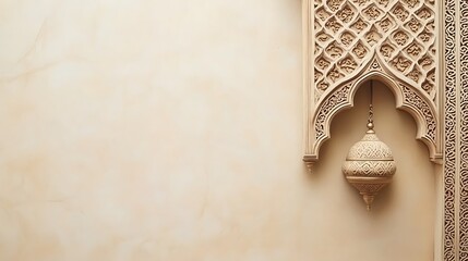 Ornate wall decor with arabesque design