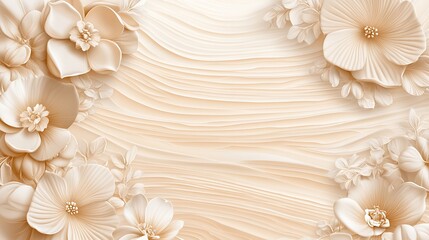 Elegant floral design on a beige background