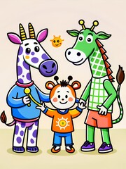 Naklejka premium cute cartoon illustration for kids t-shirt, children book