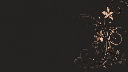 Elegant floral design on dark background