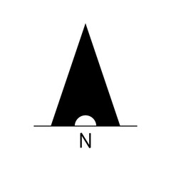 Architectural north arrow and compass outline vector