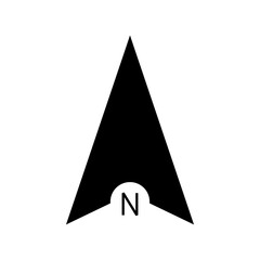Architectural north arrow and compass outline vector