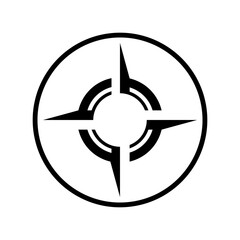 Architectural north arrow and compass outline vector
