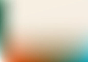 soft abstract gradient background with smooth texture. vintage tone blending pastel cream orange green and blue. concept of retro design and branding template
