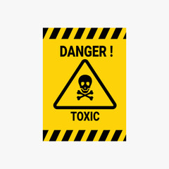 TOXIC MATERIAL HAZARD WARNING VECTOR LOGO