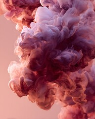 Abstract smoke background with soft texture and ethereal dreamy quality in pink and purple hues