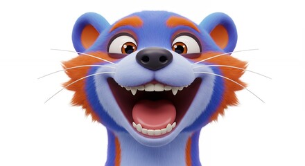 Cartoon animal head portrait