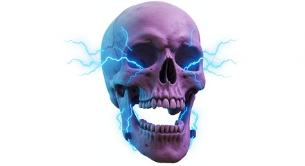 Electric skull graphic design