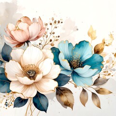 Floral arrangement in pastel colors