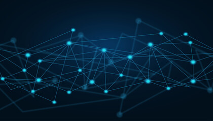 Low Poly Background on Dark Blue Gradient. Modern, Geometric, and Minimalist Abstract Design for Digital Art, 3D Modeling, Wallpapers, and Futuristic Graphics