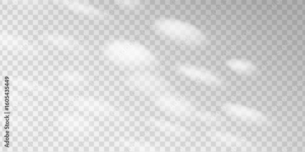 Aufkleber sunlight and leaf shadows form a soft pattern on a grey wall. blurred foliage and nature inspired ov
