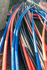Fiber Conduits for Civil Engineering Projects. Urban development groundwork.