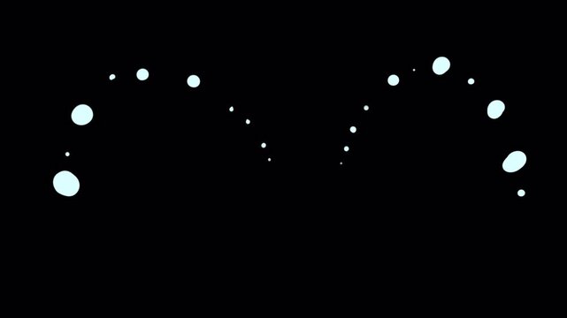 Anime-style crying on a black background. Animation of large cartoon tears in 2D. Effect of sadness and frustration in 4K with alpha channel.