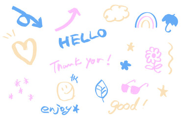 Hand‑Drawn Pastel Doodle Illustration Pack